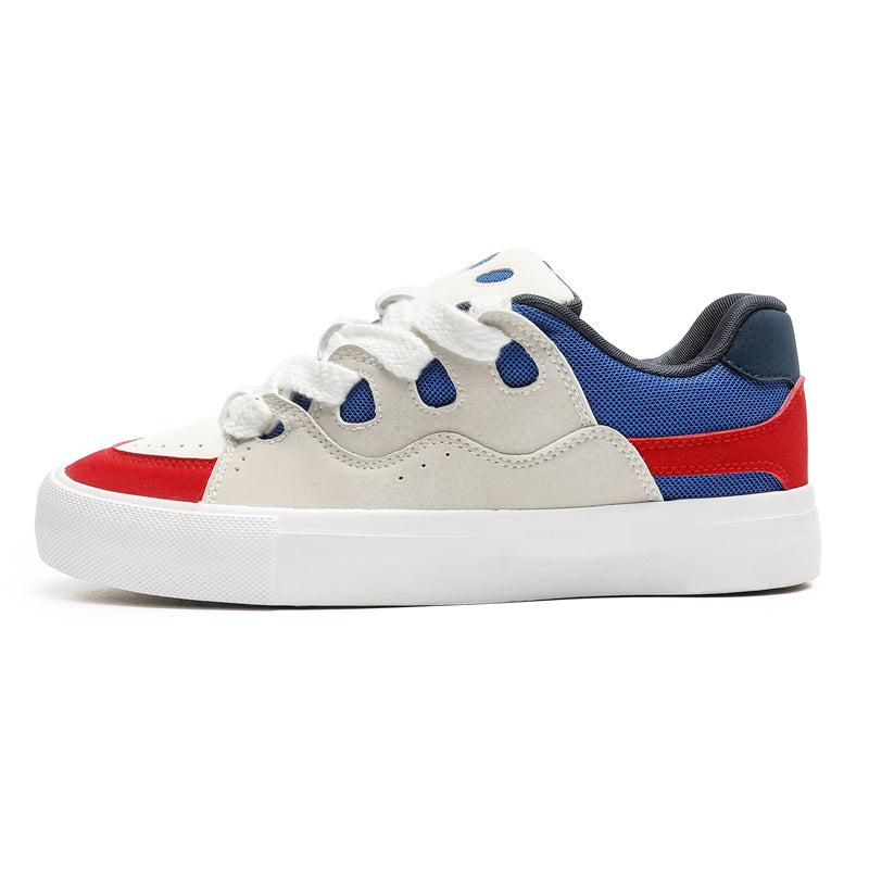 Breathable Color-blocking Board Shoes Couple Bread Shoes