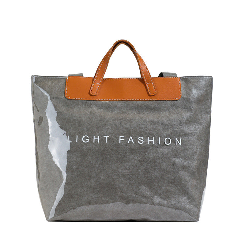 Fashion Tote Bag Special Texture Sewing Line Letter Shoulder Bag