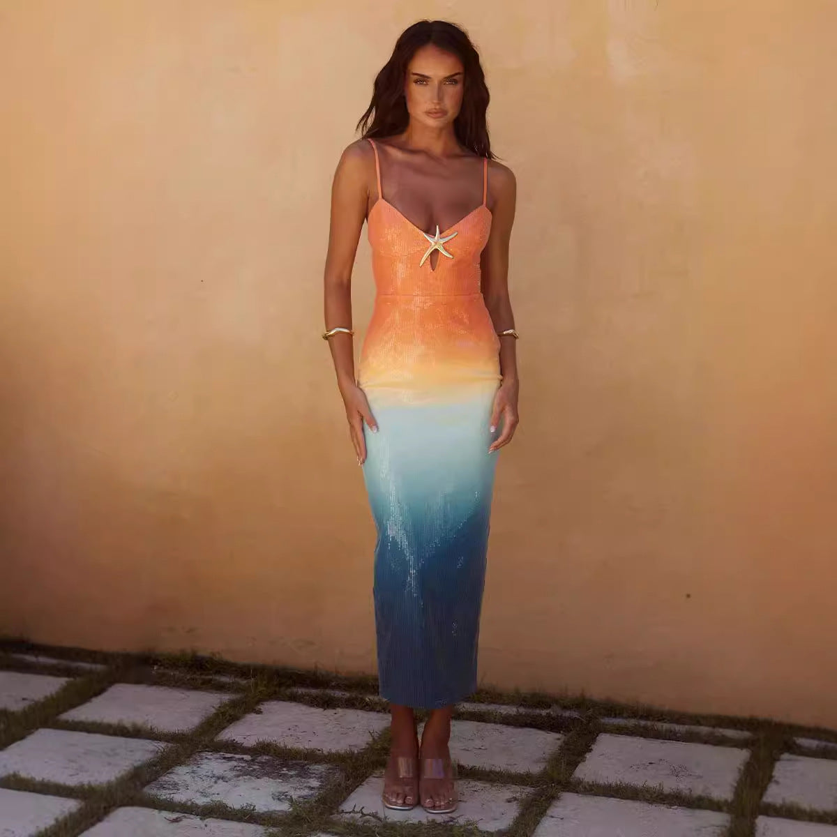 Women's Fashion Gradient Figure Dress