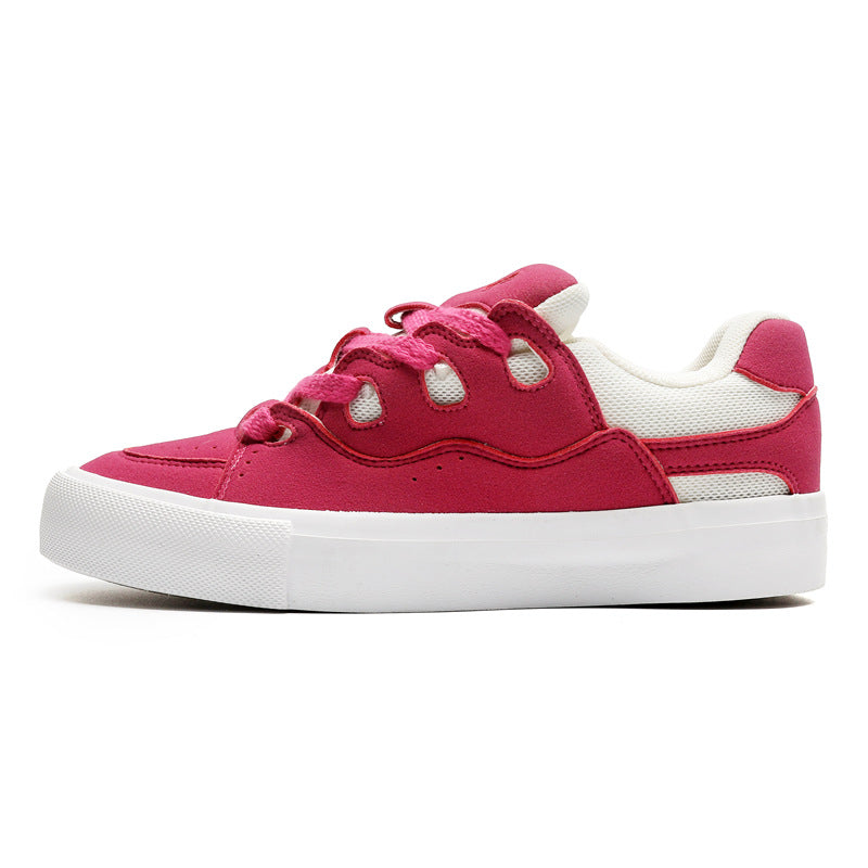 Breathable Color-blocking Board Shoes Couple Bread Shoes
