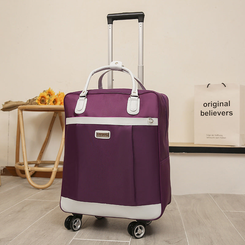 Women's Large Capacity Fashion Canvas Trolley Bag