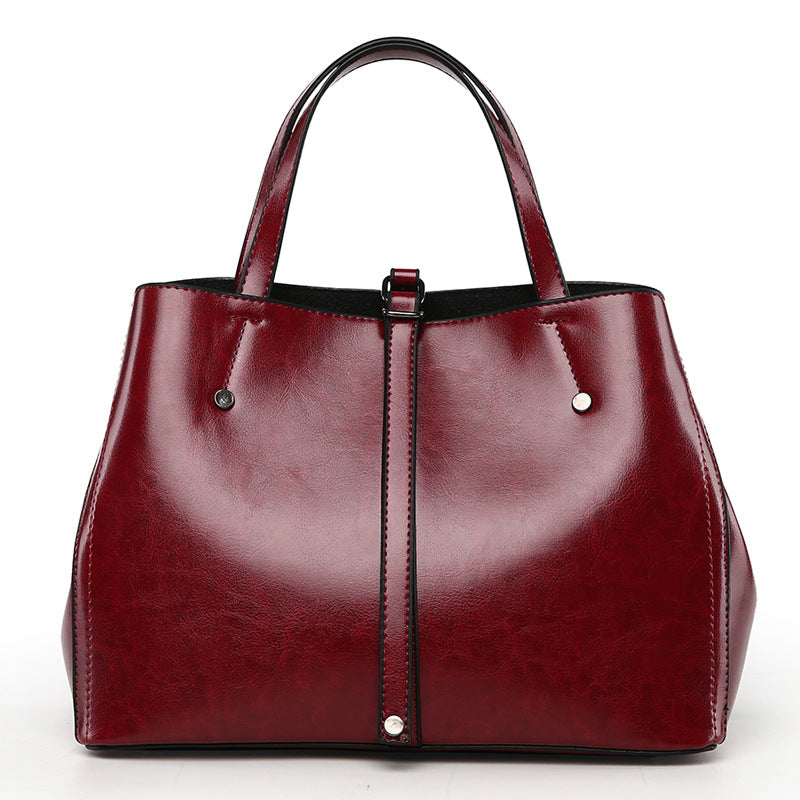 Luxury Retro Women's Hand-carrying Solid Color Simple