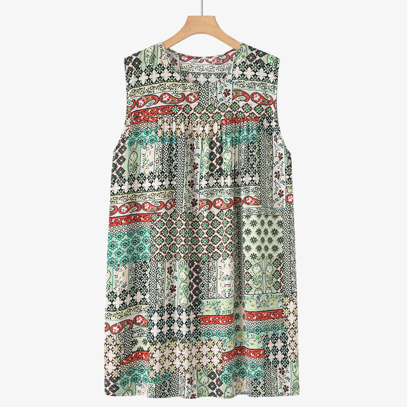 Sleeveless Nightdress Pajamas Thin Loose Home Wear