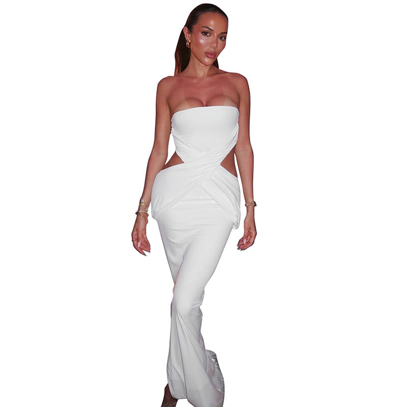 Women's Backless Hollow-out Slim Fit Dress