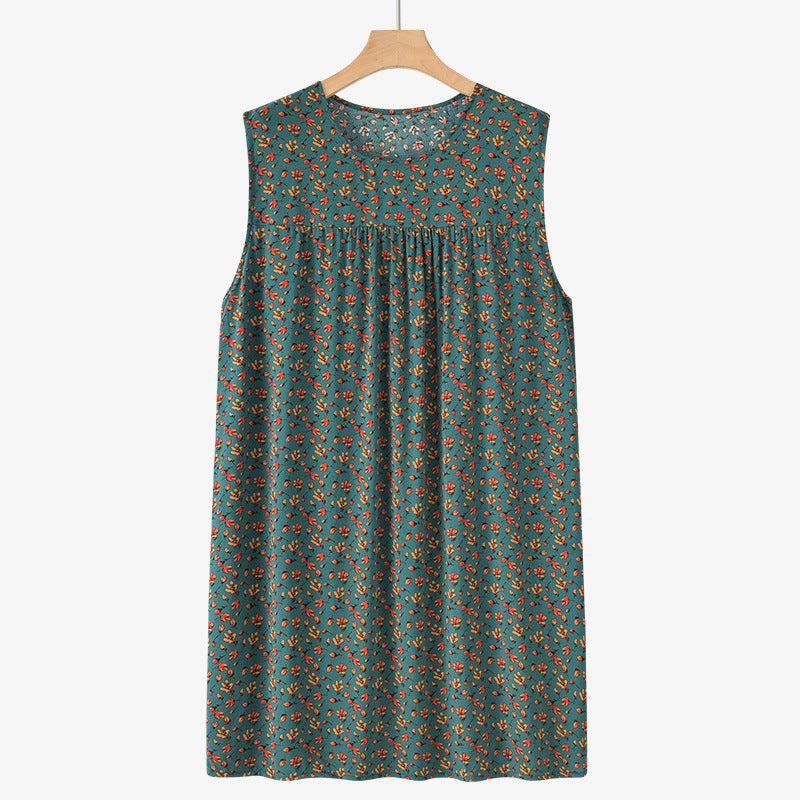 Sleeveless Nightdress Pajamas Thin Loose Home Wear