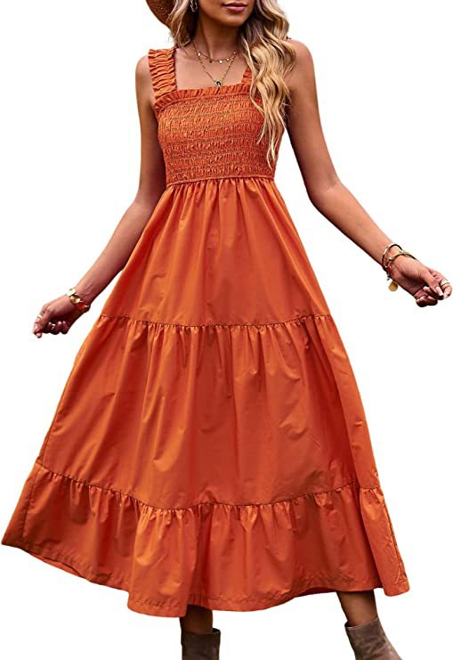Casual Bohemian Sleeveless Spaghetti Strap Women's Summer Maxi Dress