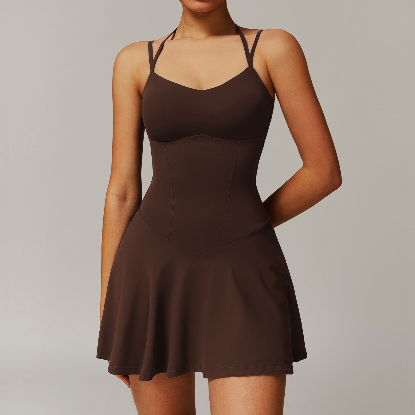 Sling Dress Women's Pocket Anti-wardrobe Malfunction Base Sports Tennis Skirt