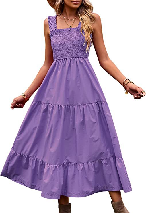 Casual Bohemian Sleeveless Spaghetti Strap Women's Summer Maxi Dress