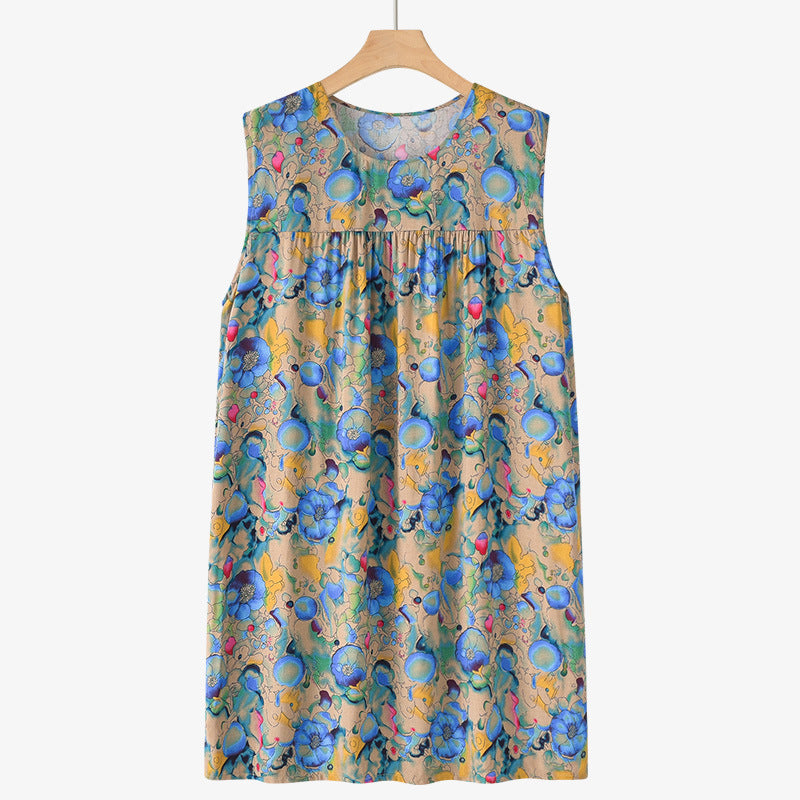 Sleeveless Nightdress Pajamas Thin Loose Home Wear