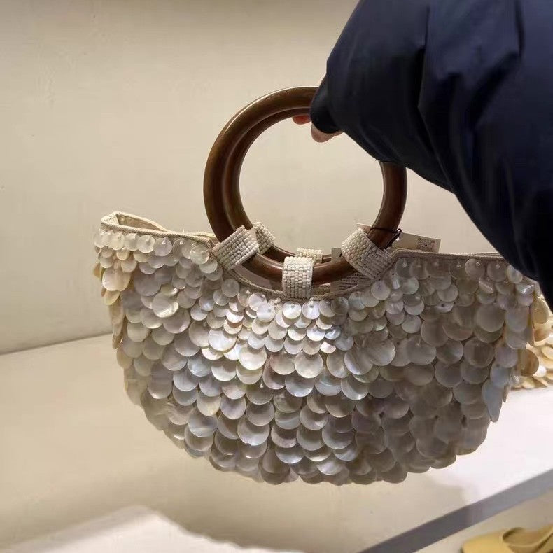 High-grade Handmade Natural Shell Bag Fairy Hand-held Women's Bag