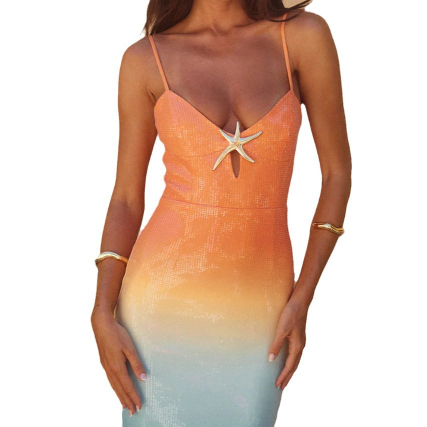 Women's Fashion Gradient Figure Dress