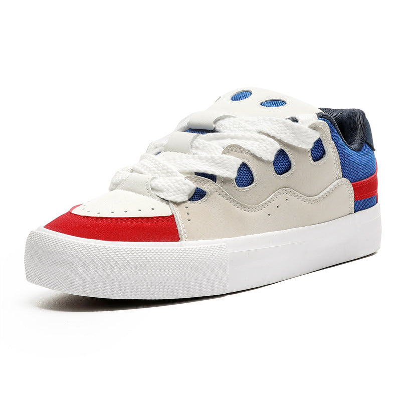 Breathable Color-blocking Board Shoes Couple Bread Shoes