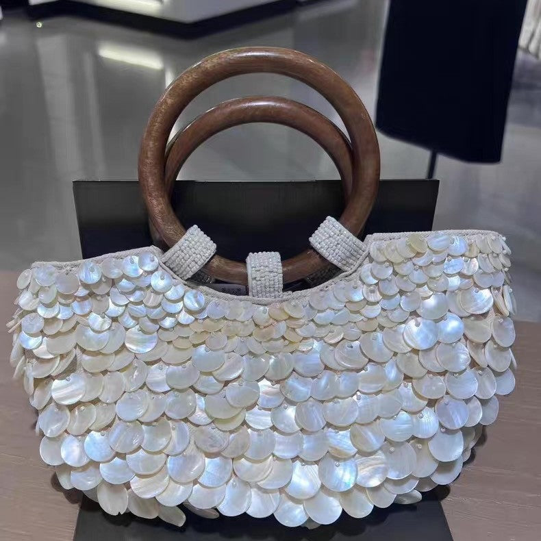 High-grade Handmade Natural Shell Bag Fairy Hand-held Women's Bag