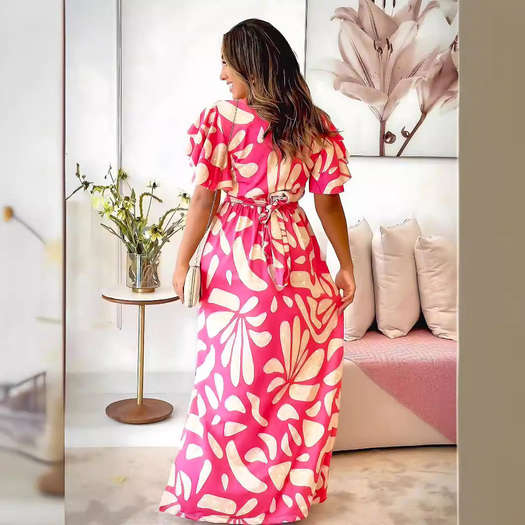 Temperament Leisure Spring And Summer Women's Clothing Long Dress