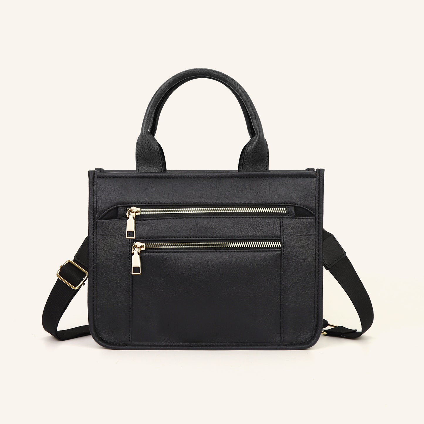 Travel Plaid Tote Bag With Shoulder Strap