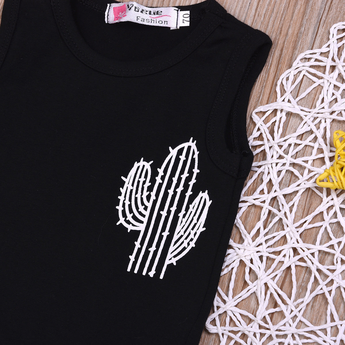 Children's Clothing Sleeveless For Boy Cactus Letter Two-piece Set