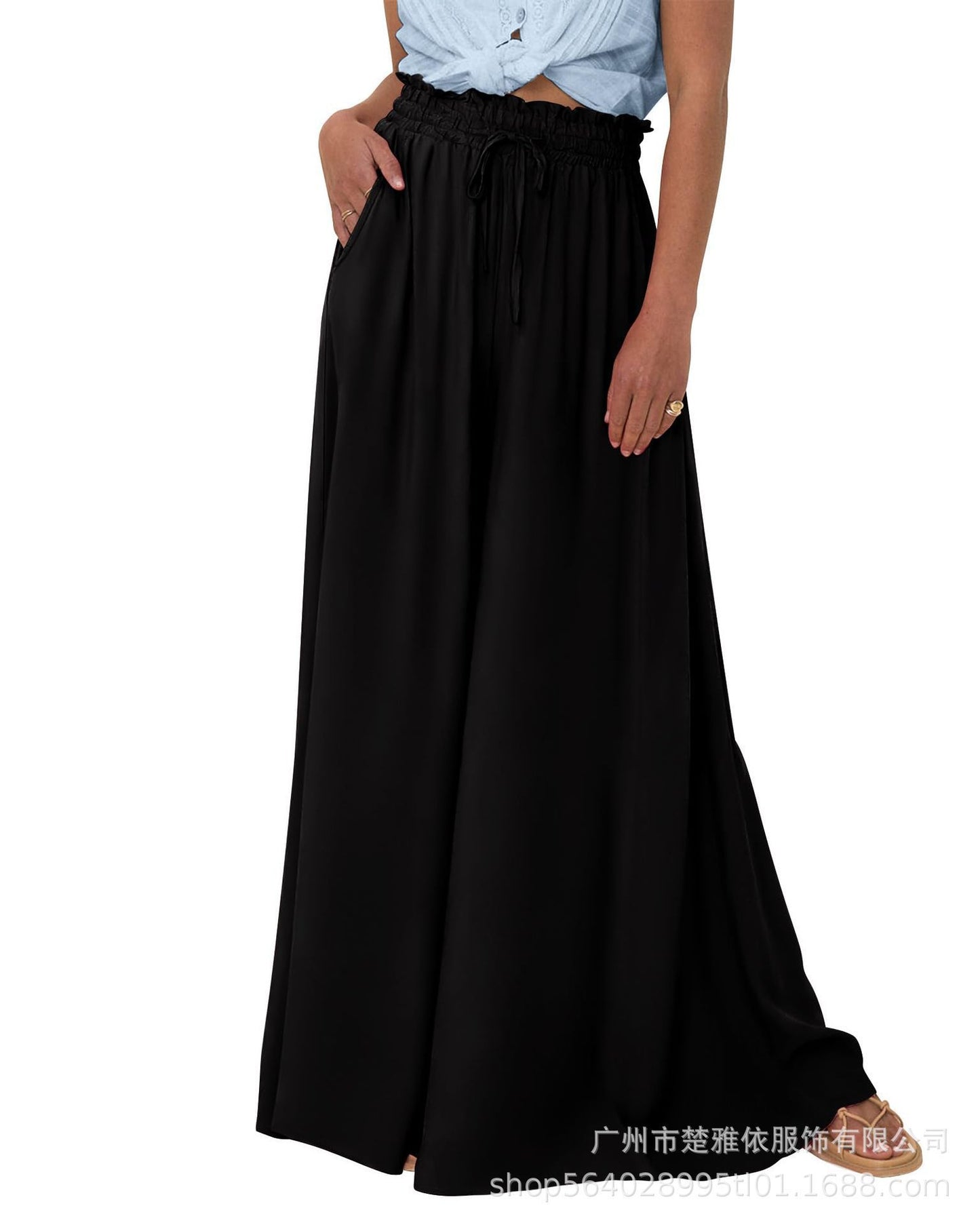 Women's High Waist Wide Leg Pants Casual Pants