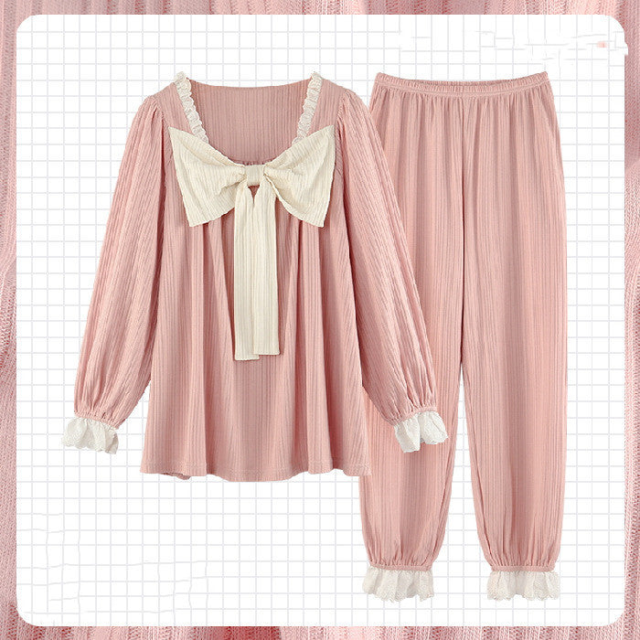 Palace Pajamas Women Spring And Autumn Korean Style Cotton Long Sleeves