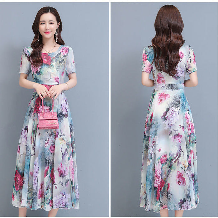 Elegant Floral Fashion Dress Women's Summer Fashion