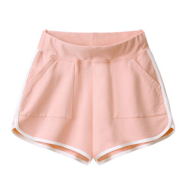 Women's Summer Casual Solid Color Three-point Pocket Hot Pants