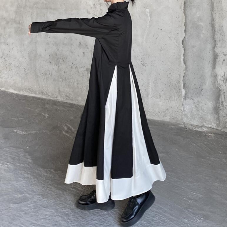 Black And White Contrasting-color Dress Children