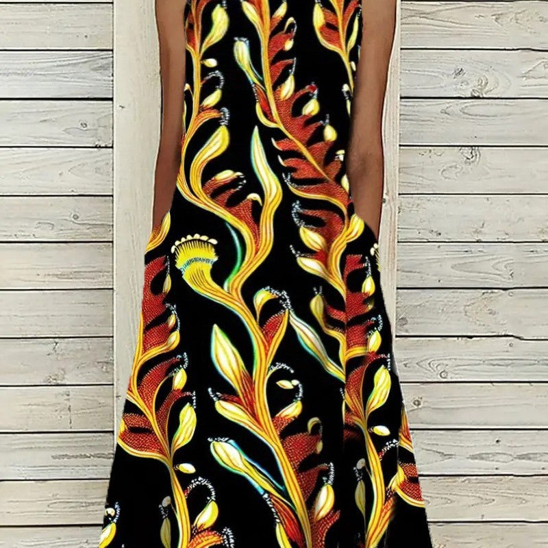 Women's Vest Printed Elegant Plus Size Dress