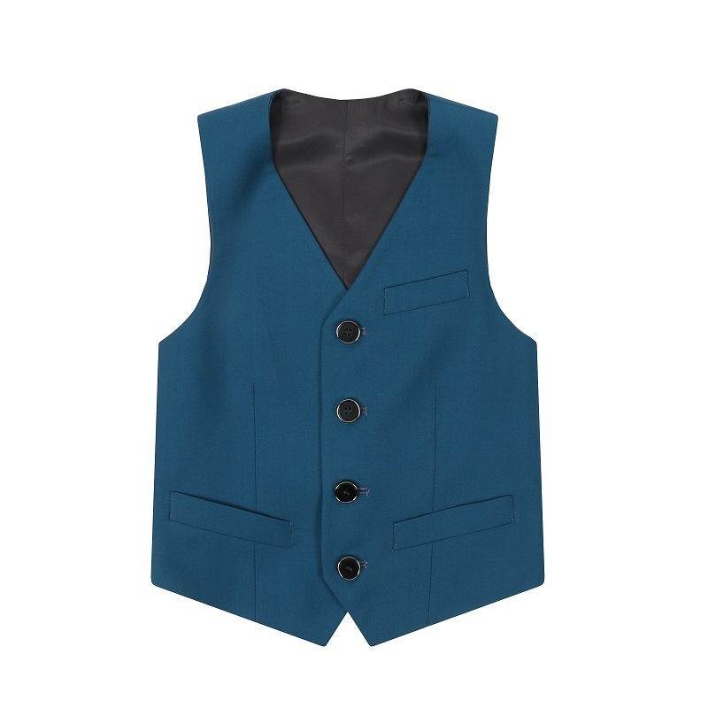 Children's Black Waistcoat Little Boy Performance And Show Clothing