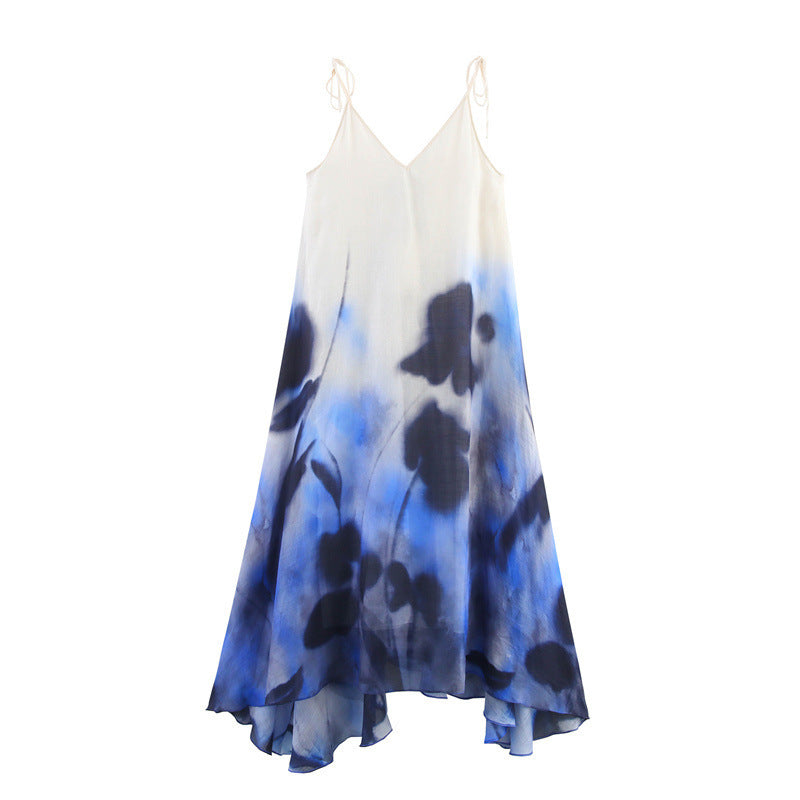 Summer Deep V-neck Hot Girl Style Sleeveless Sling Dress