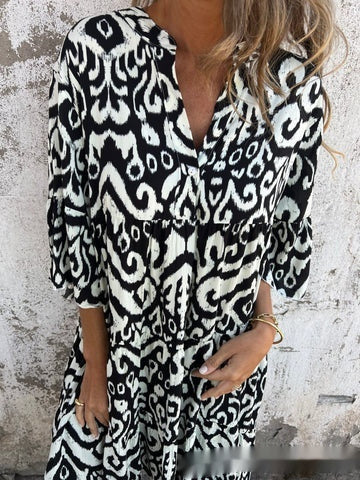 Bohemian Women's Loose Dress Print