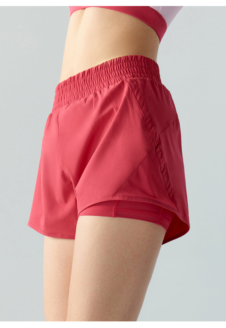 Women's Mesh Stitching Sports Shorts