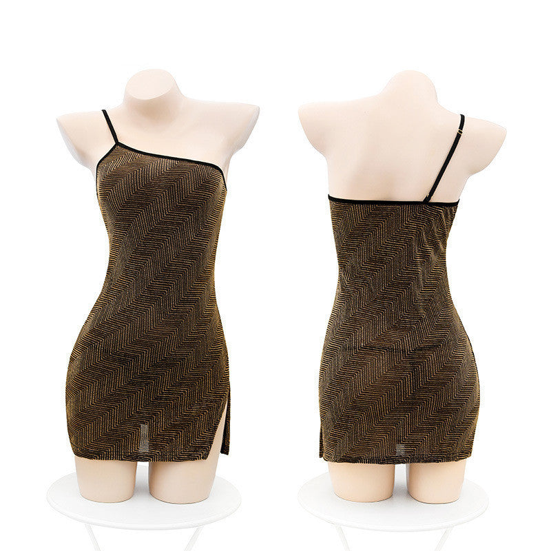 Women's Erotic Lingerie Senior Nightdress Slit Dress
