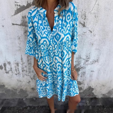 Bohemian Women's Loose Dress Print