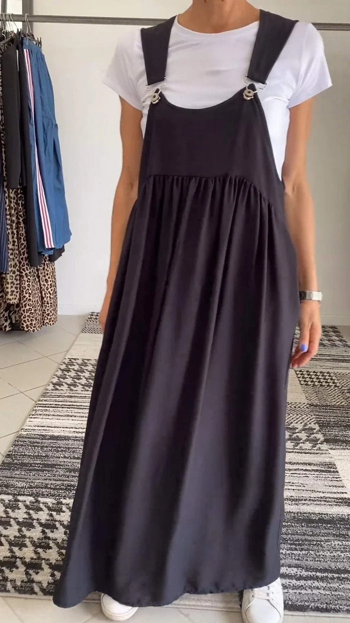 Women's Cotton And Linen Sling Dress