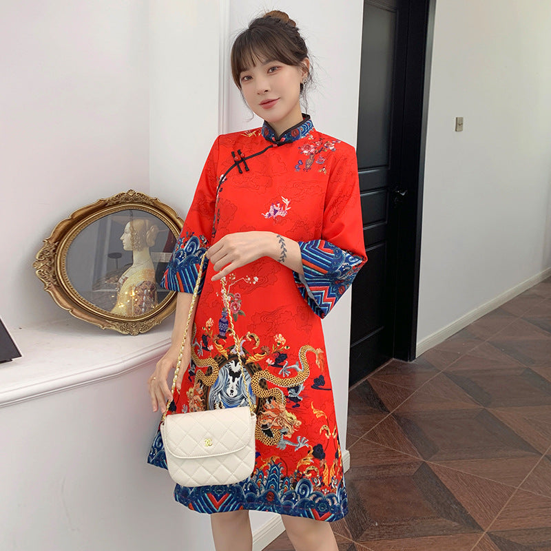 Tang Suit National Style Retro Girl Young Cheongsam