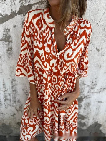 Bohemian Women's Loose Dress Print