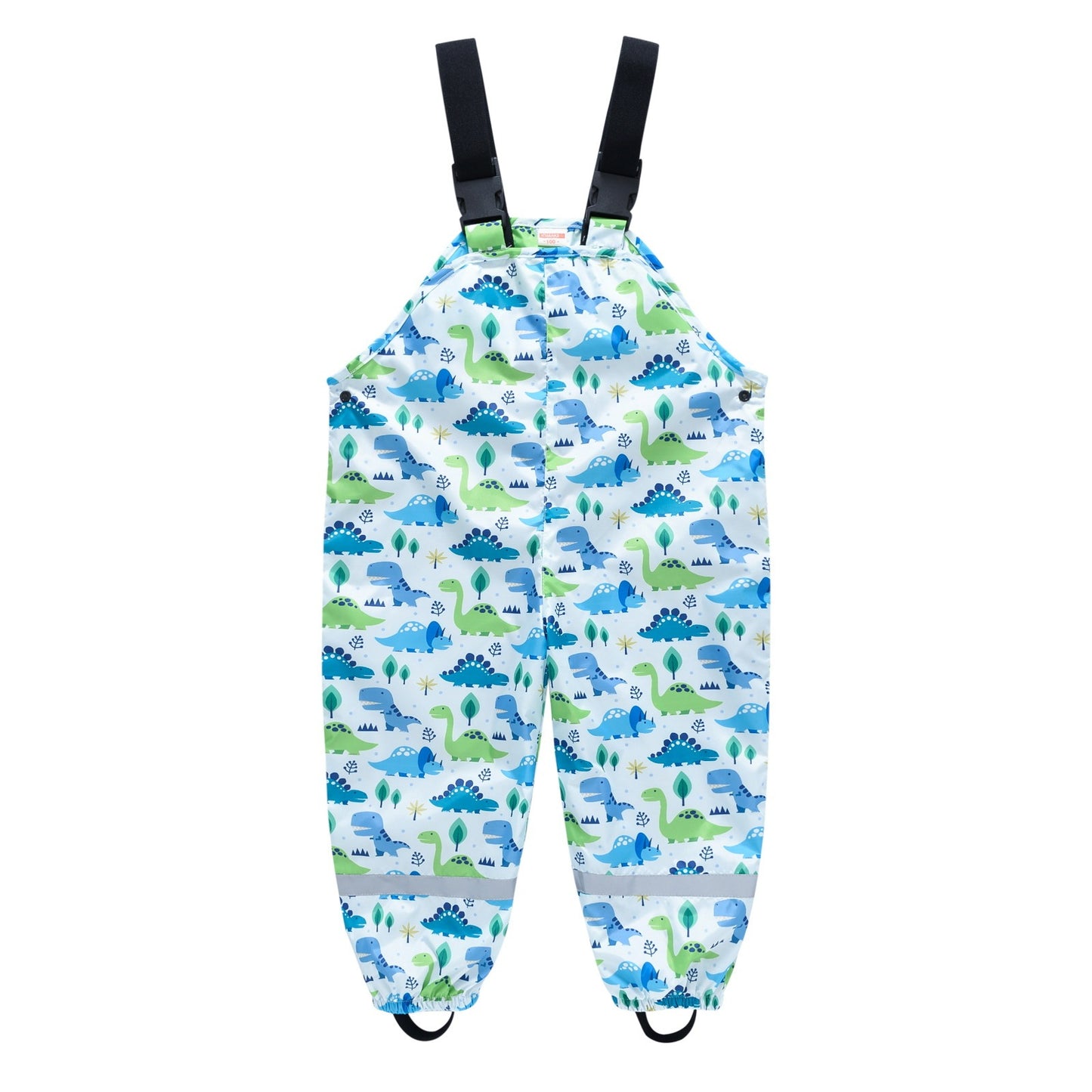 Boys And Girls Printed Strap Adjustable Casual Bib Pants
