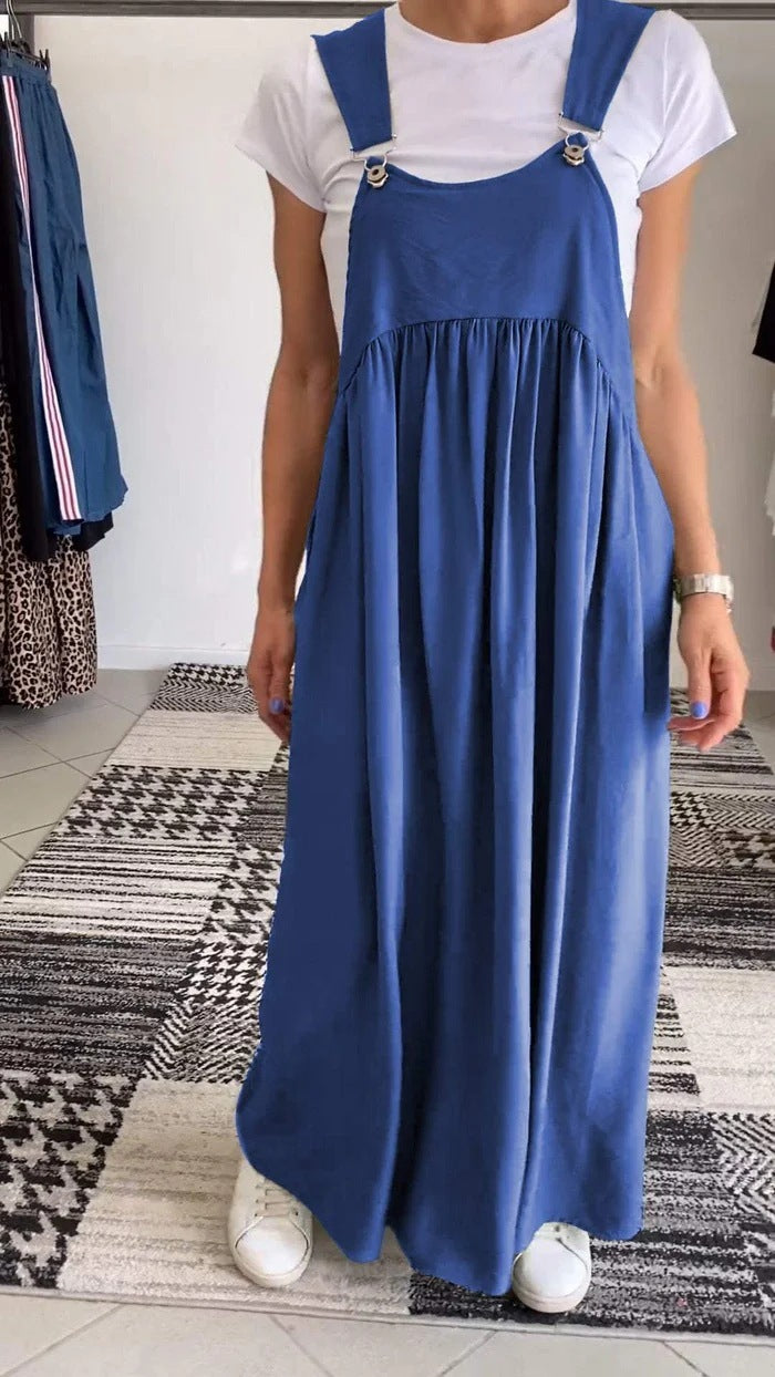 Women's Cotton And Linen Sling Dress