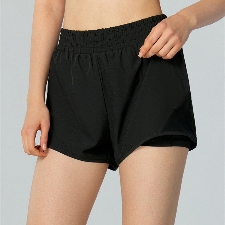 Women's Mesh Stitching Sports Shorts