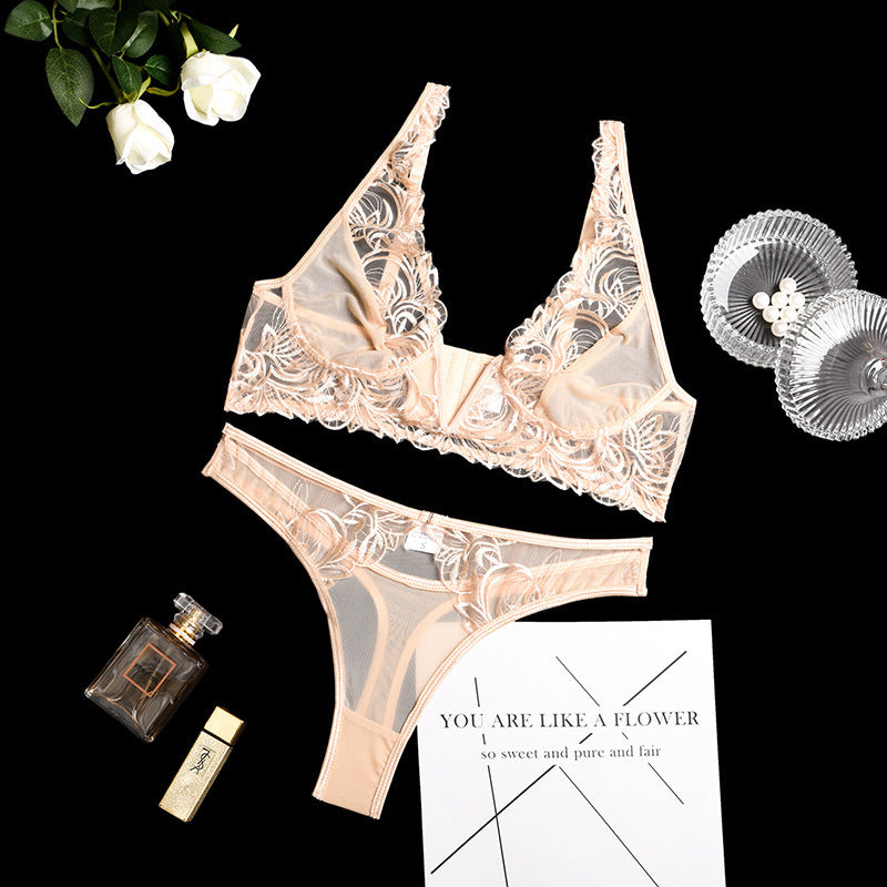 Fashion Lace V-neck Perspective Split Body Shaping Lingerie