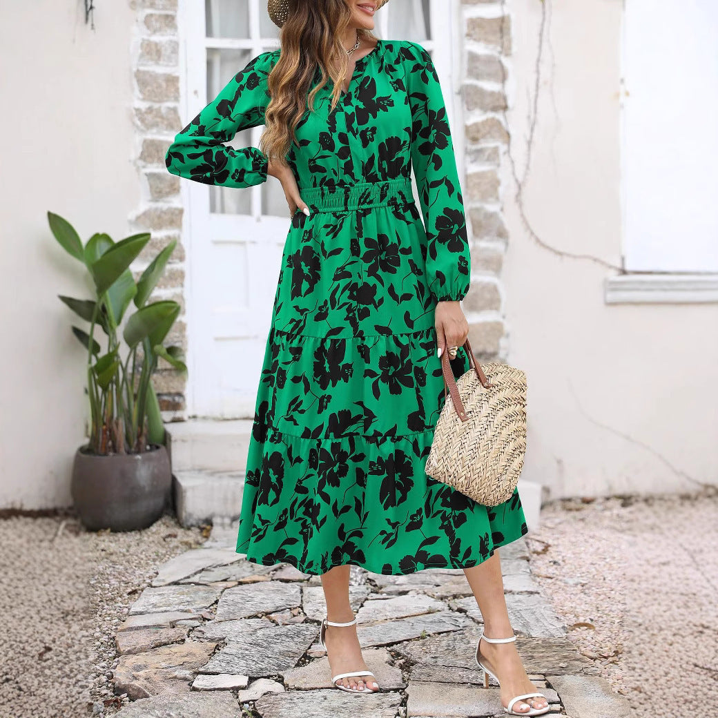 Women's Elegant Bohemian Printed Dress
