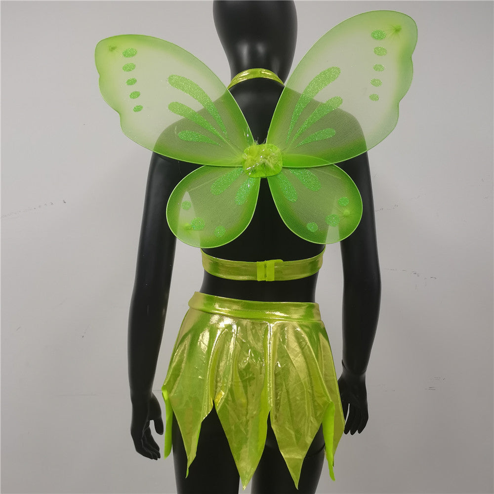 Lingerie Set Emotional Cleavage Split Skirt Wings