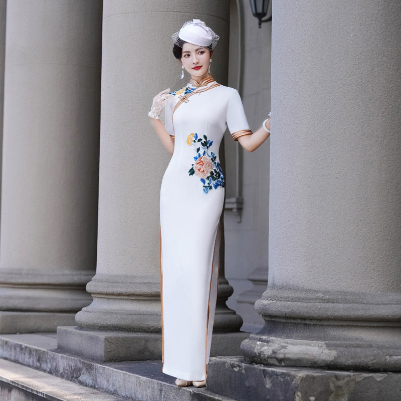 Chinese Retro Improved Cheongsam Lengthened