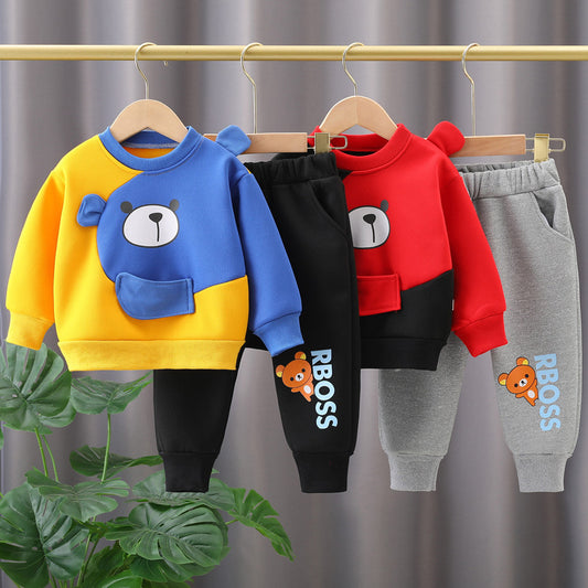 Children's Cartoon Suit Casual Sweater