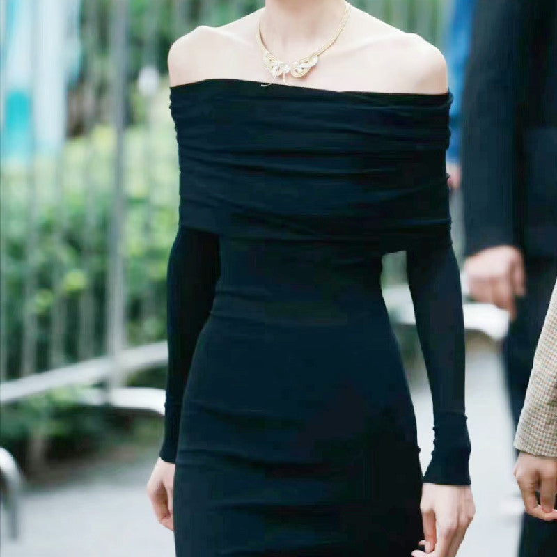 Women's Off-shoulder Slim Fit Dress