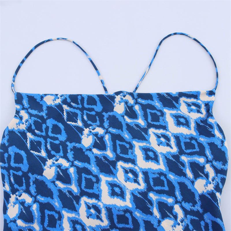 Corrugated Printed Underwear Midi Skirt Dress