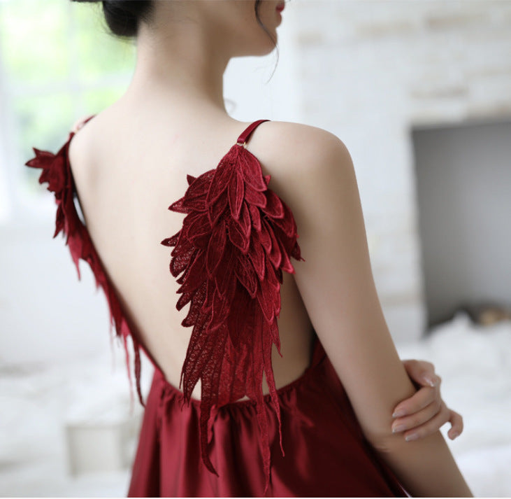 Erotic Lingerie Ladies Angel Wings Sling Nightdress