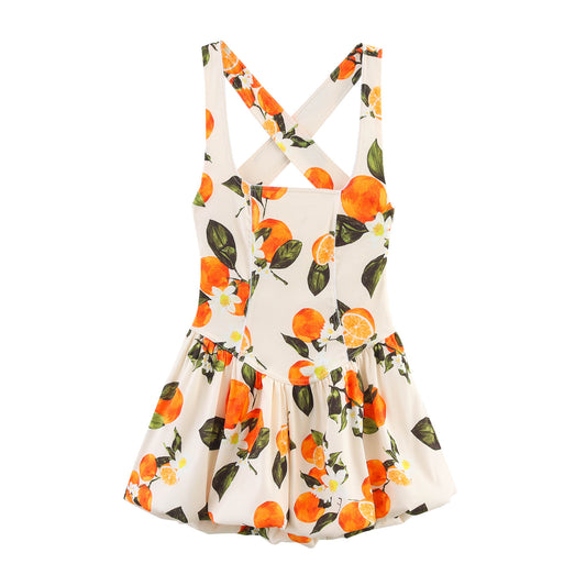 Sleeveless Printed Short Dress For Women