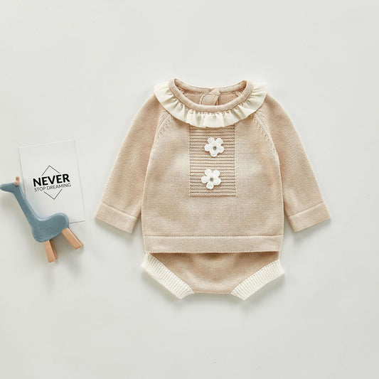 Children's knitted sweater suit