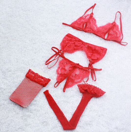 Sexy Three Point Suit Sexy Lace Open File Sexy Lingerie
