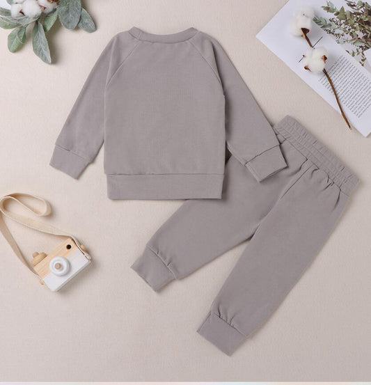 Solid Color Sweater Long Sleeve Baby Suit